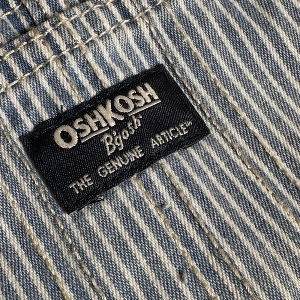 OshKosh B'gosh Overalls Kids 12M Blue Hickory Stripe‎ NEW Carpenter Denim Bibs
